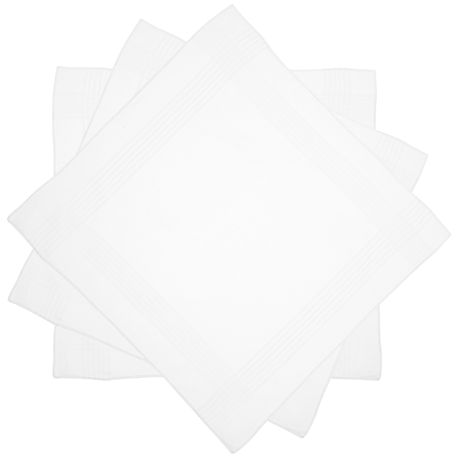 Handkerchief Cotton Men - ผ้าพันคอผ้าฝ้ายแท้ 3 ชิ้น สไตล์มินิมอล ผ้าพันคอแฟชั่นสำหรับผู้ชาย เหมาะสำหรับงานปาร์ตี้และการใช้งานในชีวิตประจำวัน