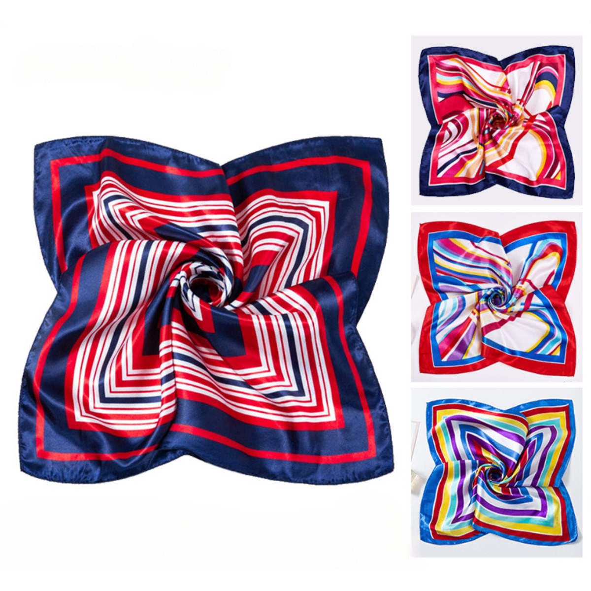 50*50 ซม.ผ้าพันคอผ้าไหมผ้าพันค - Scarf Silk Square บทวิจารณ์และราคา
