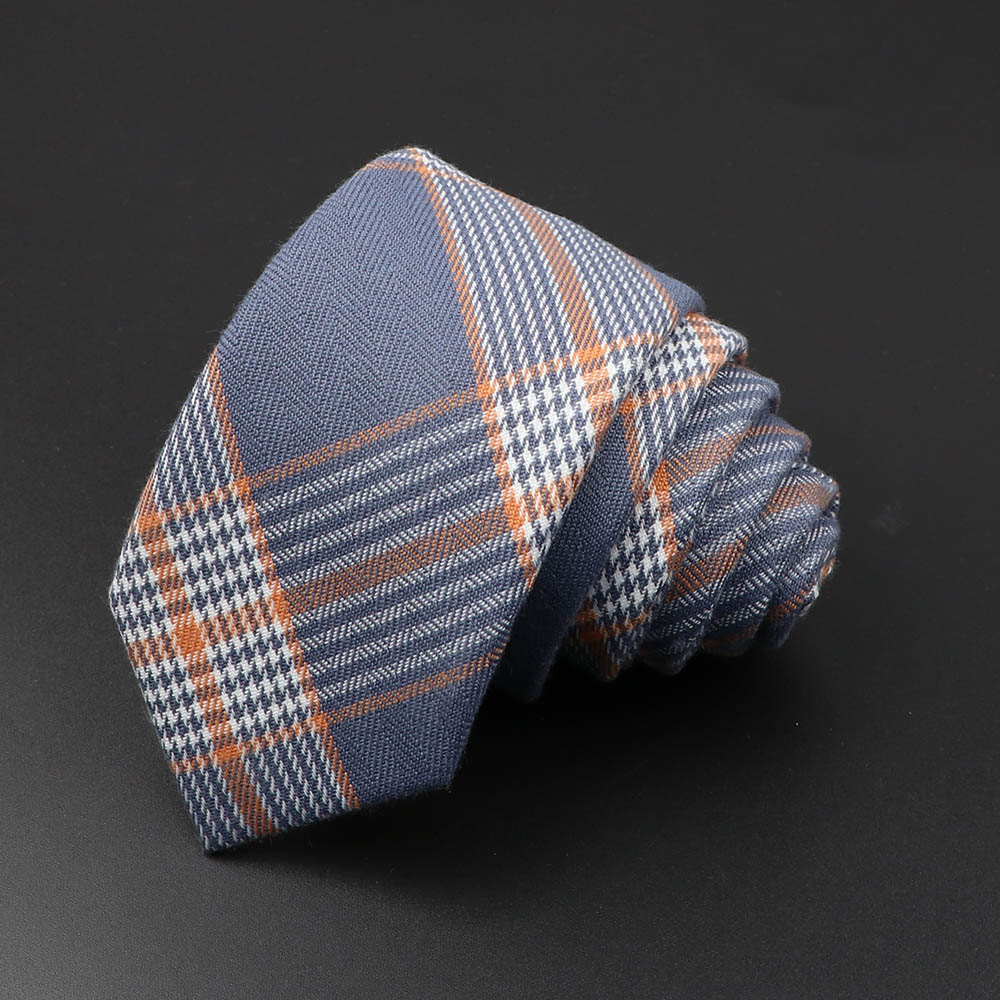 คลาสสิกสีดําลายสก๊อตสีเทาผ้าฝ้ - Skinny Tie Men บทวิจารณ์และราคา
