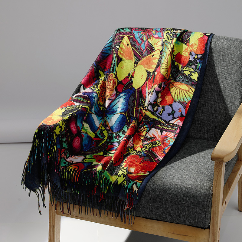 แบรนด์หรูภาพวาดสีน้ํามันผ้าพัน - Woven Scarf Blanket บทวิจารณ์และราคา
